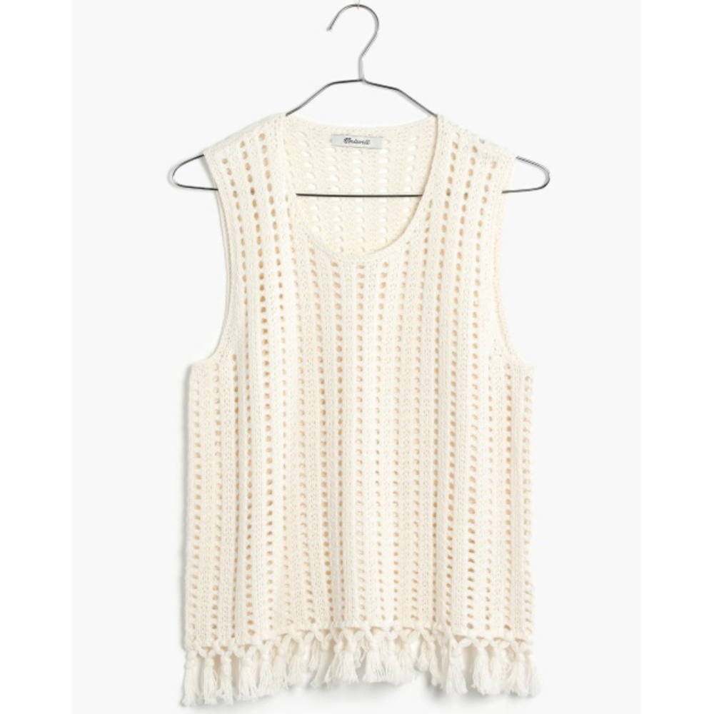 SOLD MADEWELL Crochet Fringe Tank Top